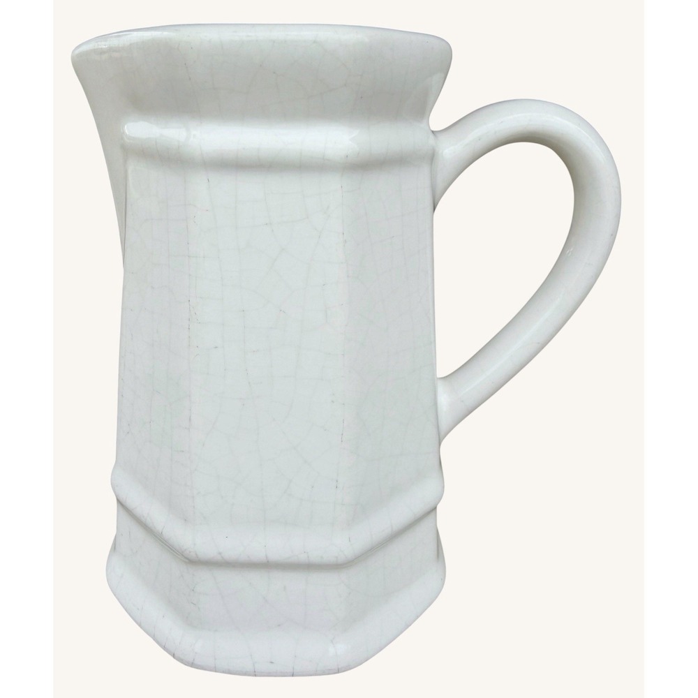 Vintage Pfaltzgraff Heritage White Pitcher Creamer USA Stoneware 5.25"
